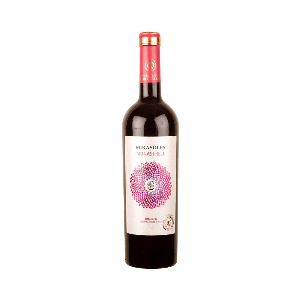 Bottle of Jumilla Mirasoles Monastrell Wine