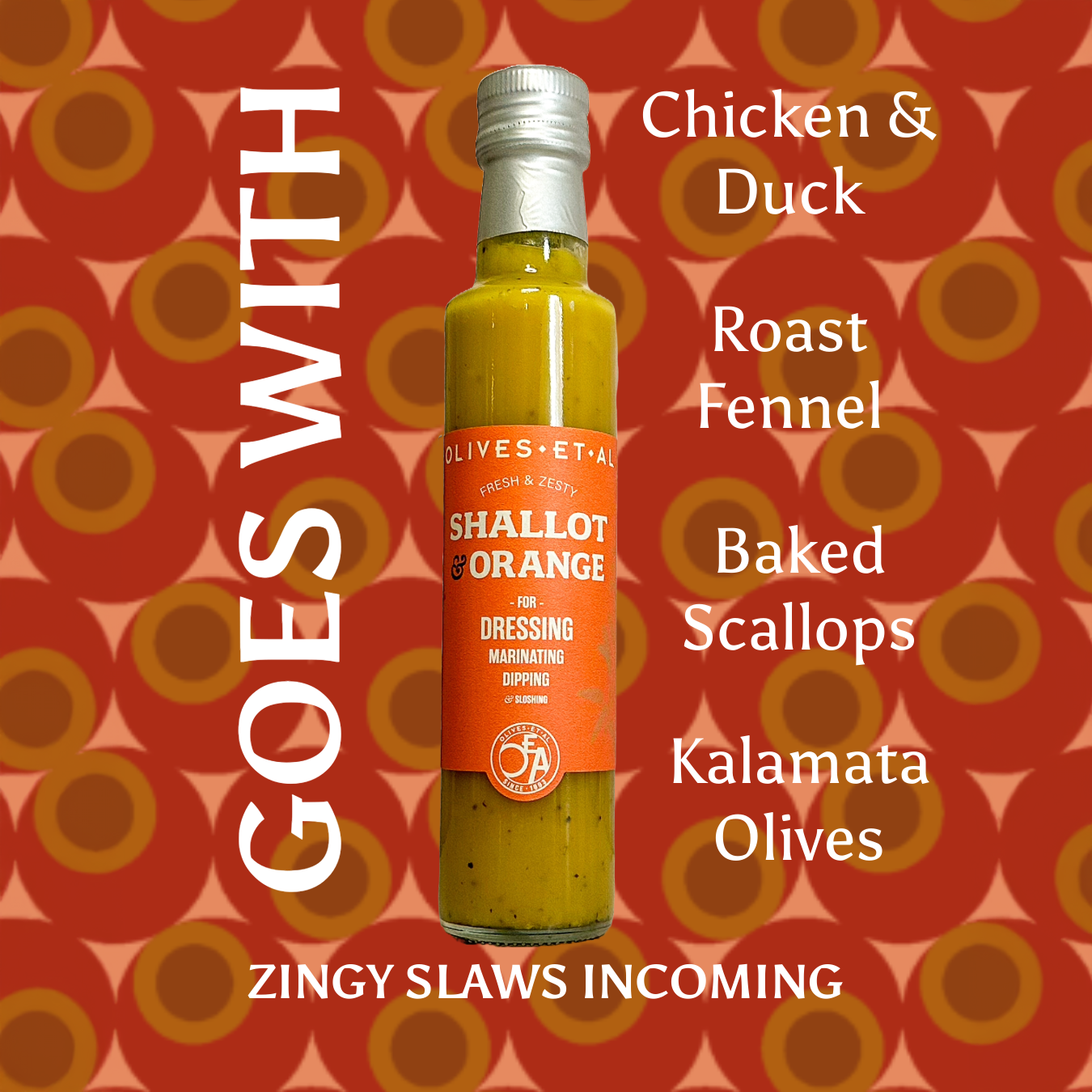 Rich Shallot & Orange Dressing with Extra Virgin Olive Oil