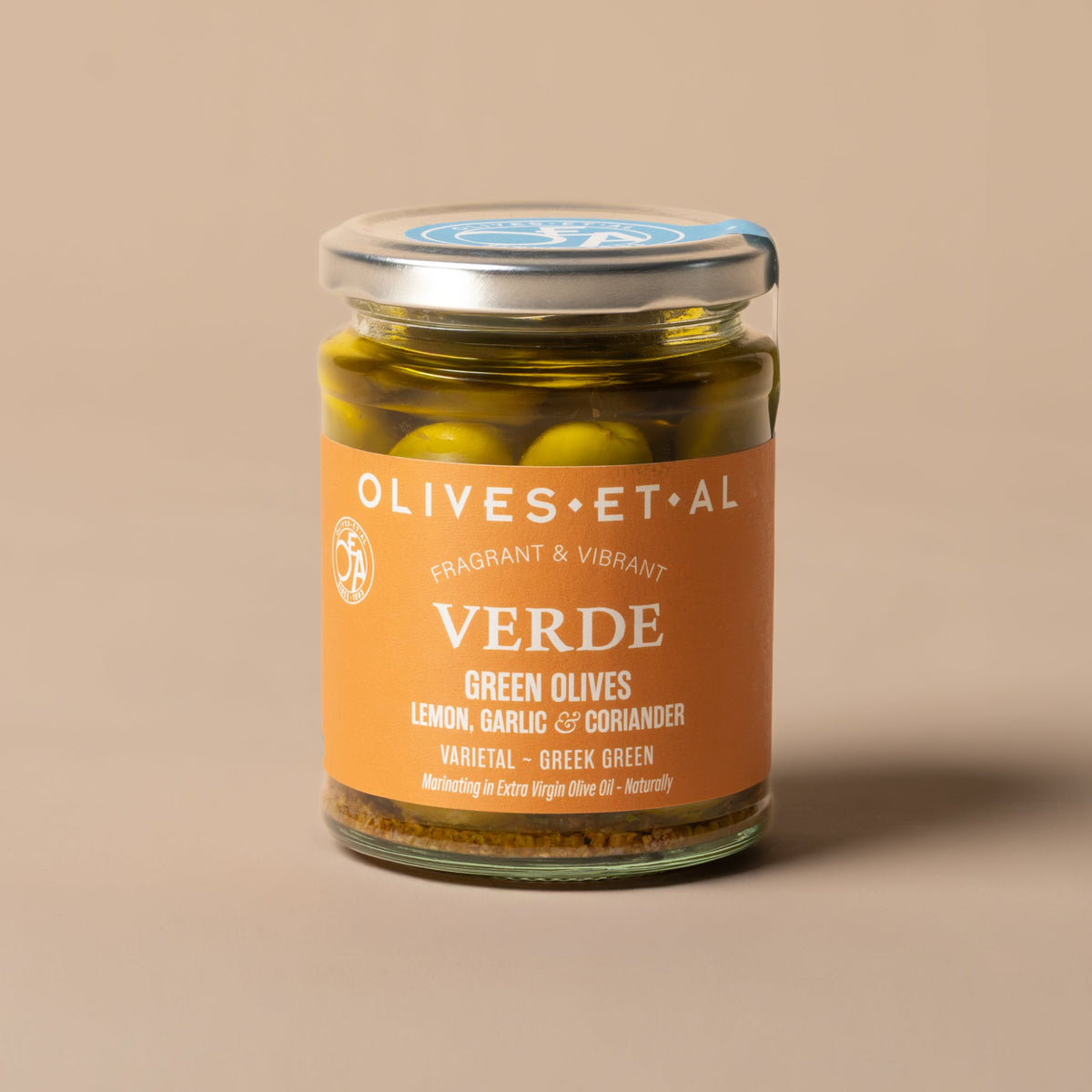 Verde Lemon & Coriander Whole Olives in Extra Virgin Olive Oil - Olives Et Al