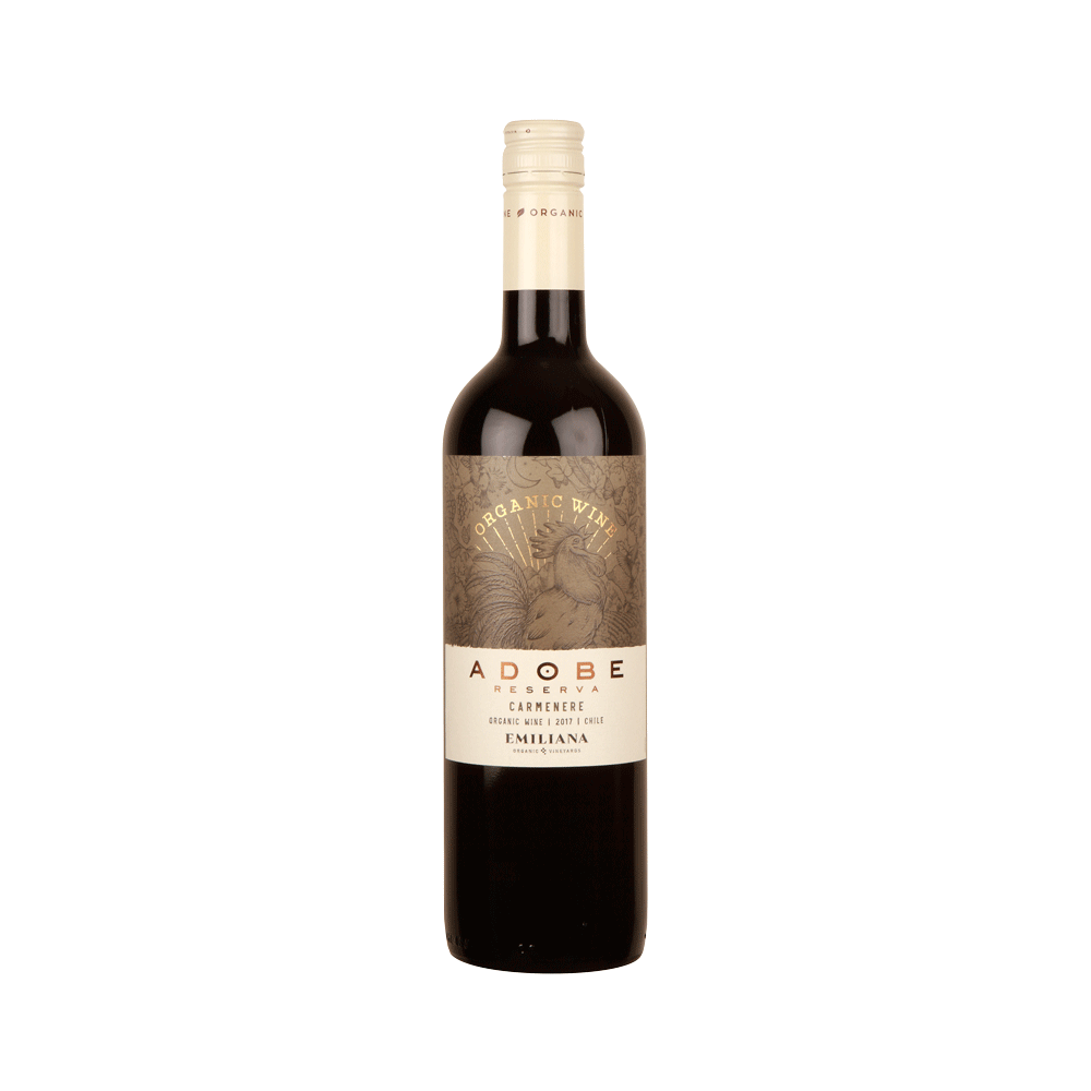 Bottle of Adobe Carmenere Reserva Wine Organic