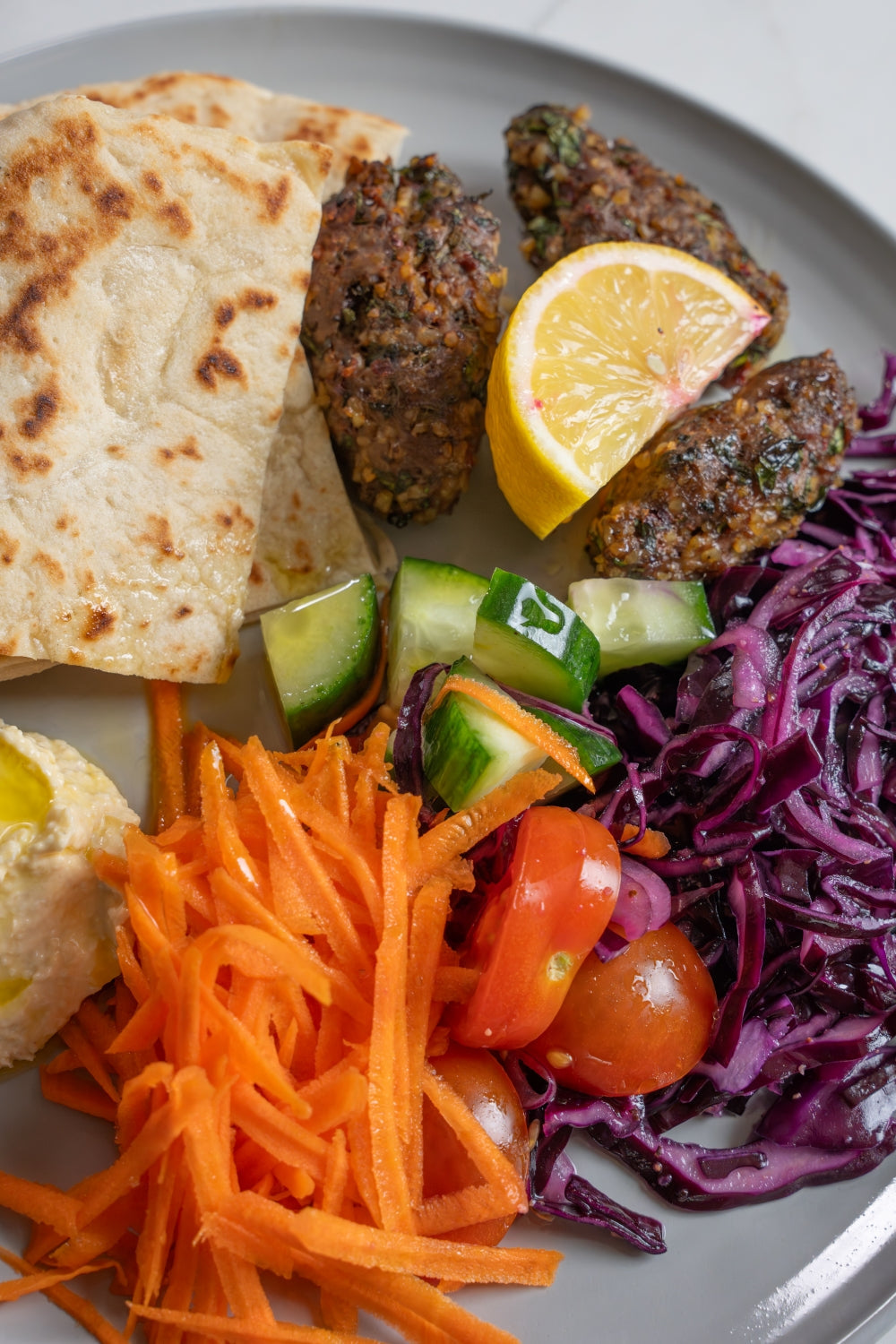 Adana Köfte with Crunchy Salad & Homemade Pitta