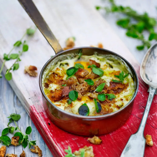 Baked Eggs with Olives