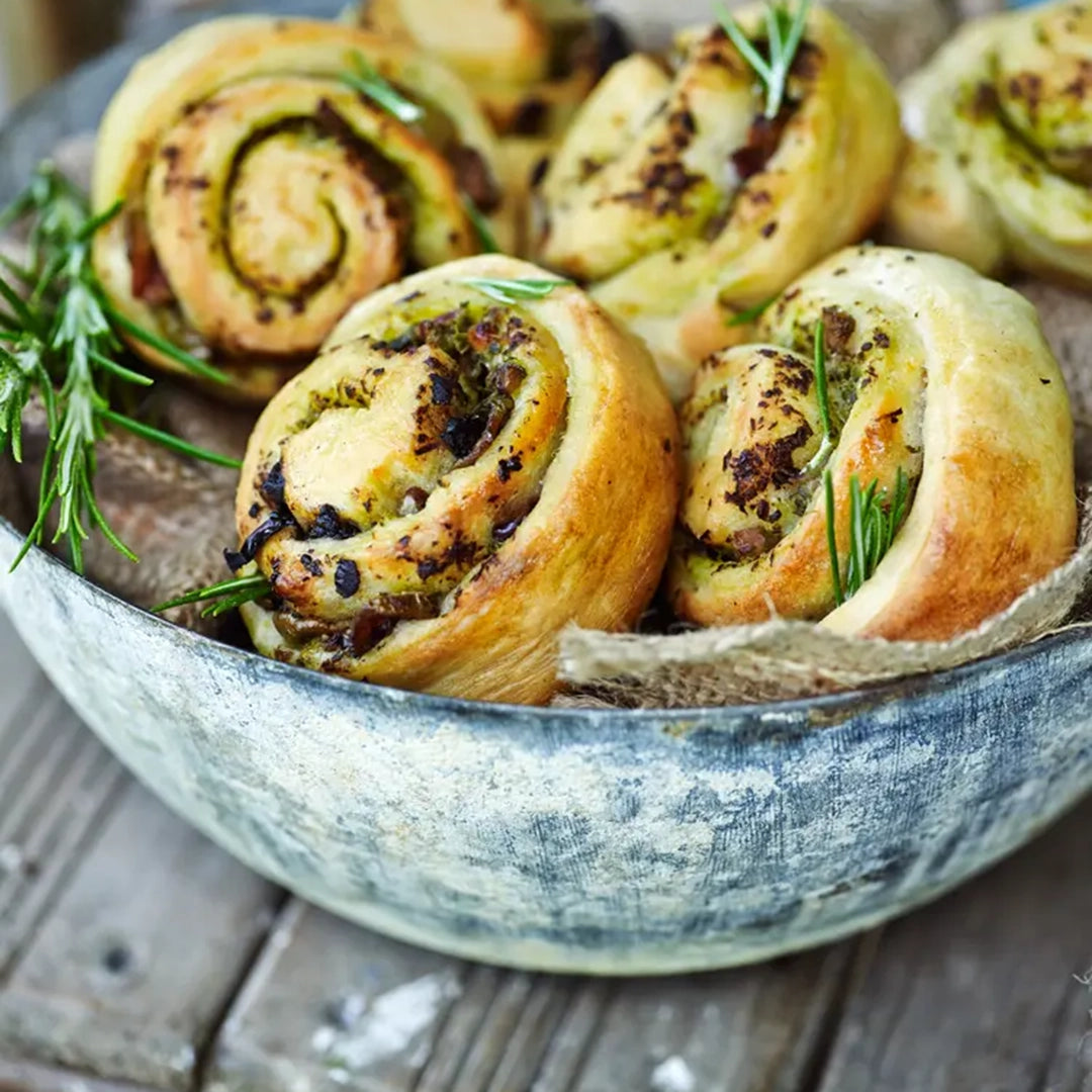 Olive Foccacia “Chelsea Bun Style”