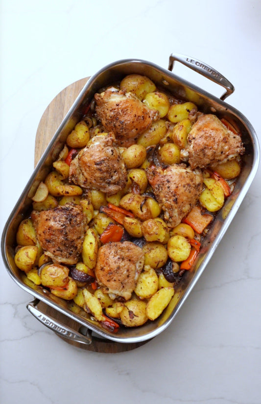 Mediterranean Chicken & Olive Tray Bake