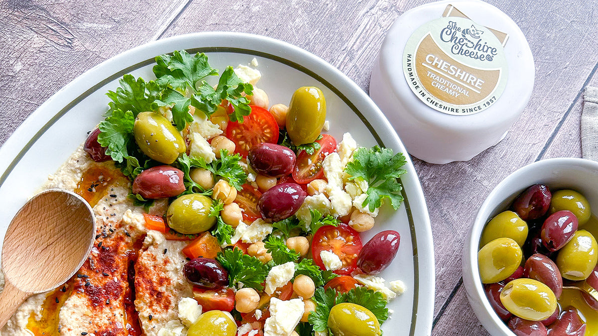 Recipe Collaboration — Loaded Hummus Platter with Cheshire Cheese Co.