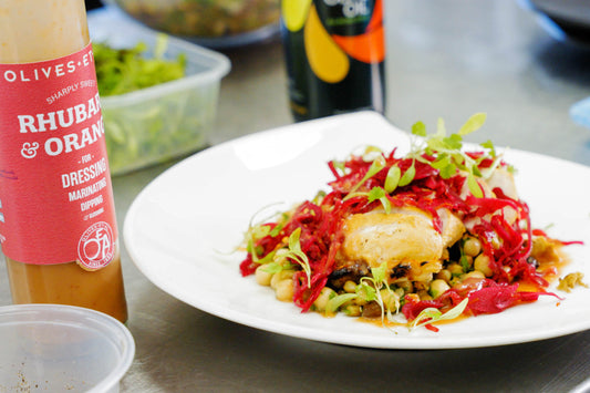 Shawarma Marinated Chicken with Chickpea & Lentil Tabbouleh and Pickled Red Cabbage