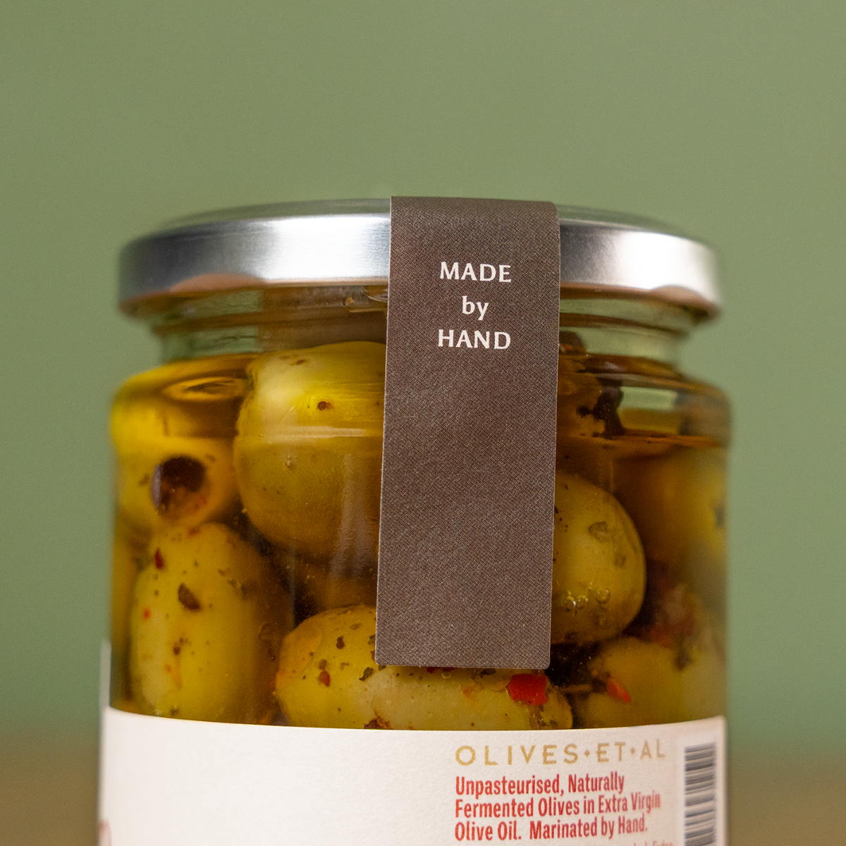 Aleppo Green Pitted Olives In Extra Virgin Olive Oil - Olives Et Al - Made by hand