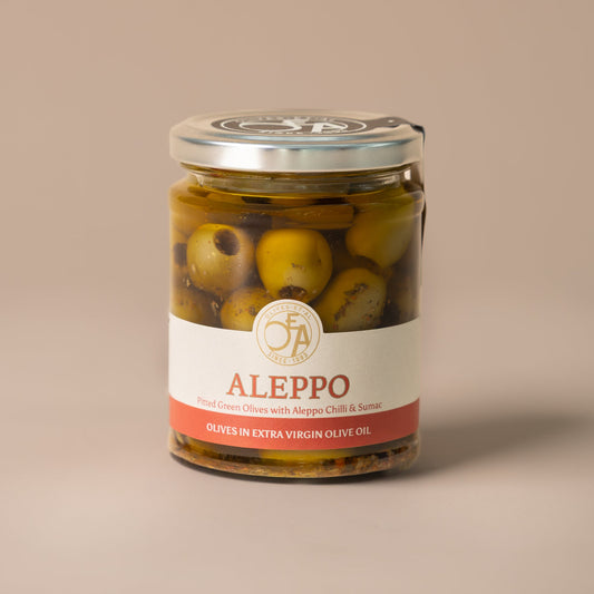 Aleppo Green Pitted Olives in Extra Virgin Olive Oil - Olives Et Al