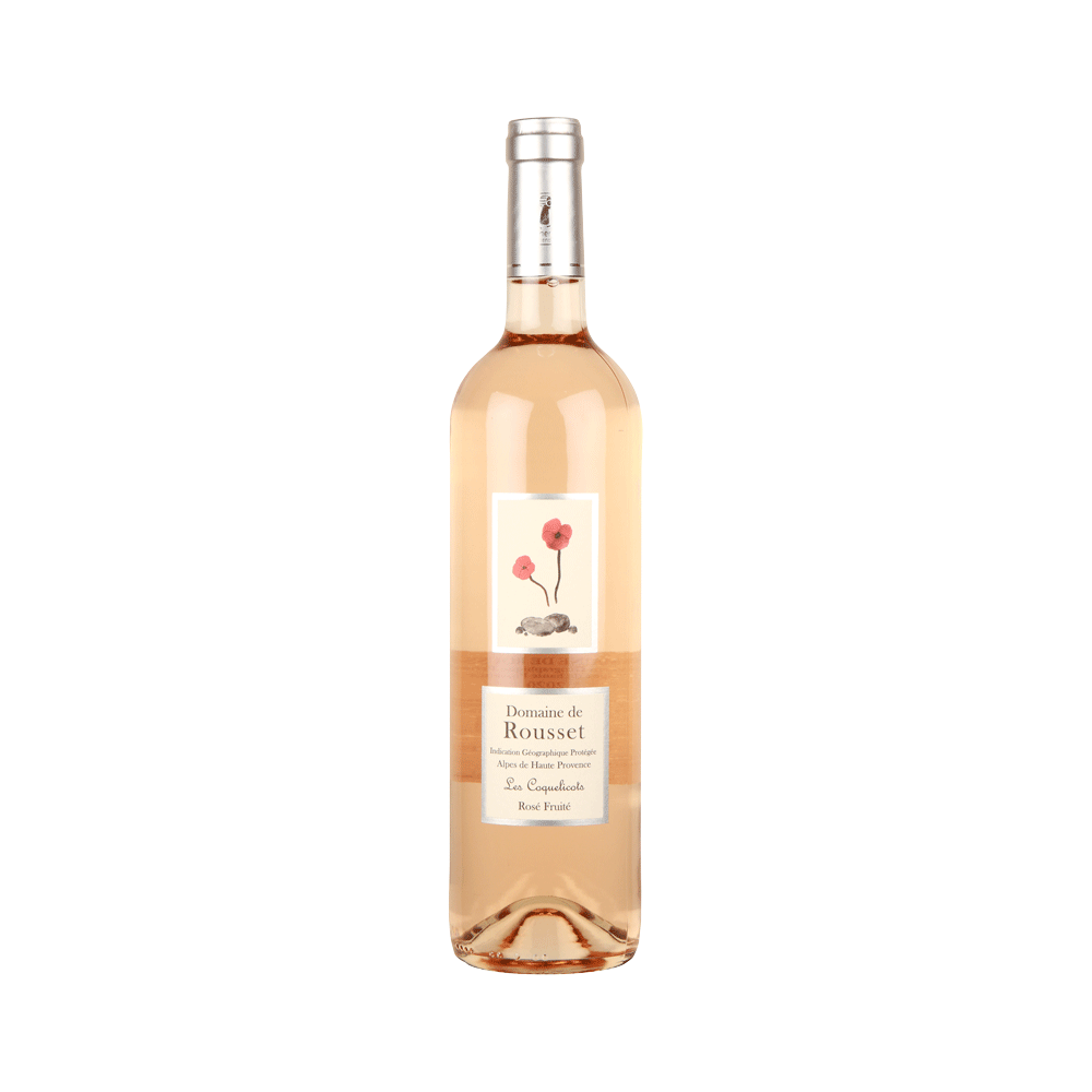Bottle of Domaine de Rousset Les Coquelicots Rosé Fruité Wine