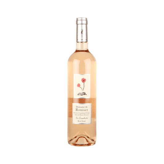 Bottle of Domaine de Rousset Les Coquelicots Rosé Fruité Wine