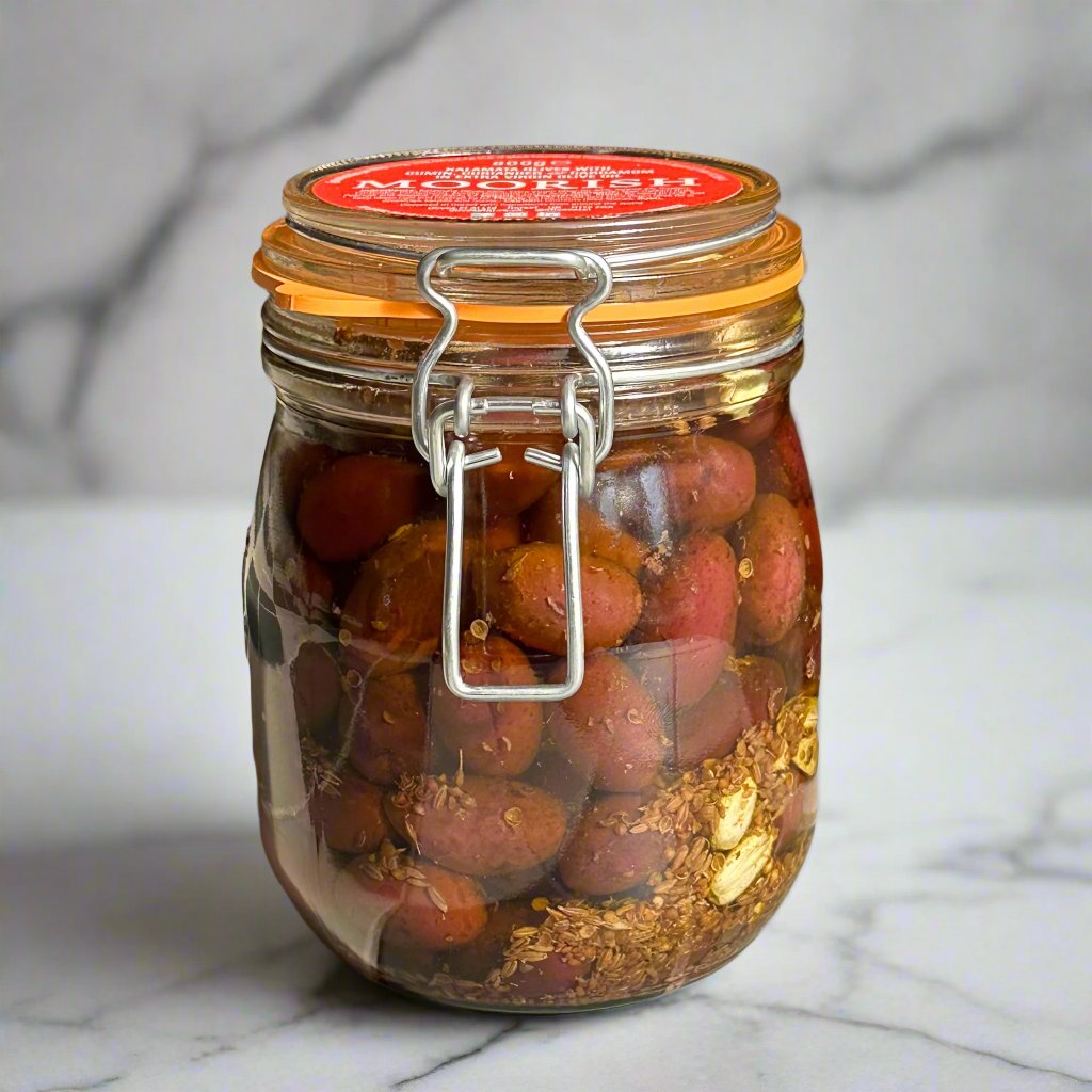 Jar of Moorish Cumin & Coriander Whole Olive Le Parfait