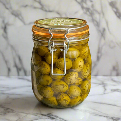 Jar of Pistou Basil & Garlic Whole Olive Le Parfait
