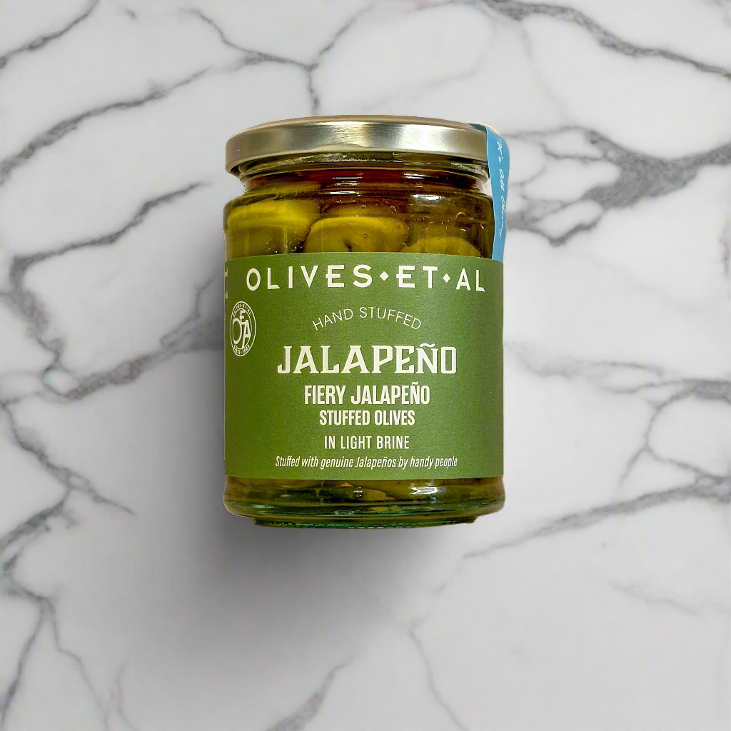 Jar of Jalapeño Stuffed Olives
