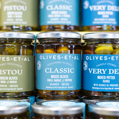 Classic Chilli & Garlic Whole Olives in Extra Virgin Olive Oil