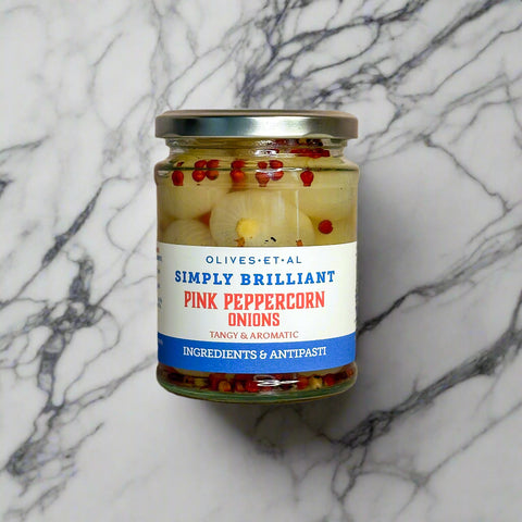 Pink Peppercorn Pickled Onions