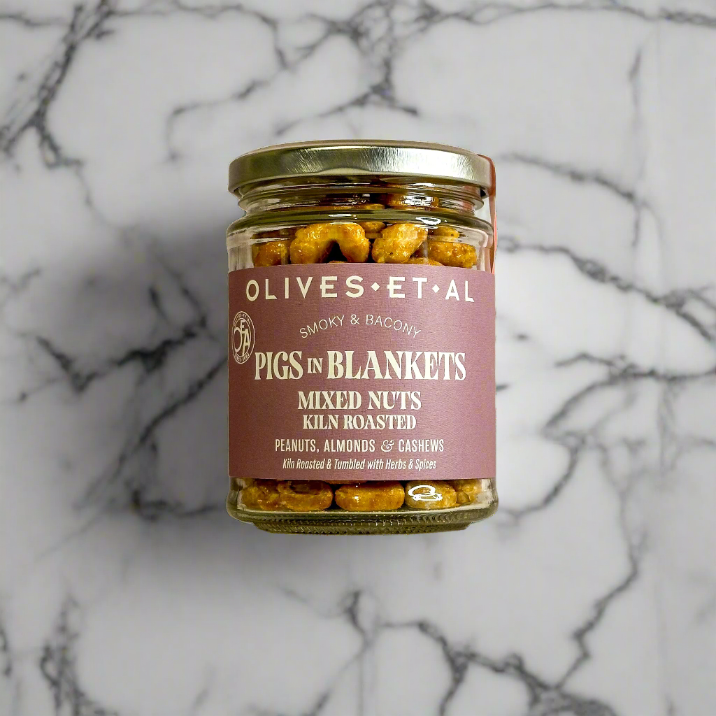 Jar of Pigs In Blankets Roasted Nuts
