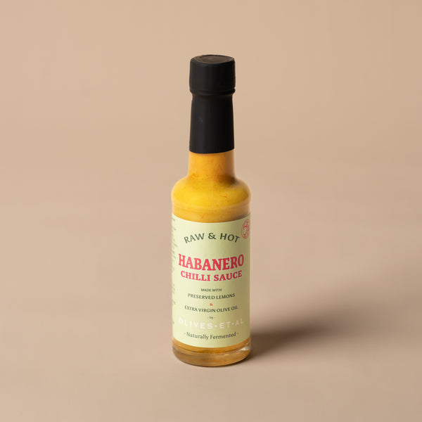 Bottle of Raw & Hot Habanero Chilli Sauce