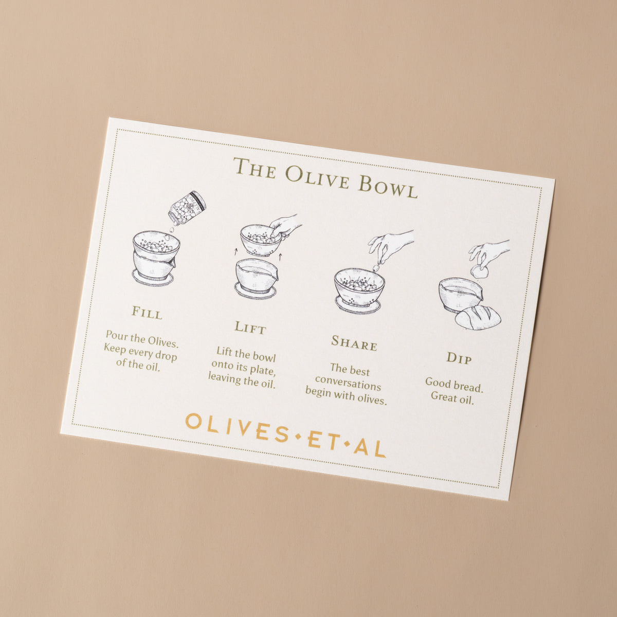 The Olive Bowl Card - Olives et Al