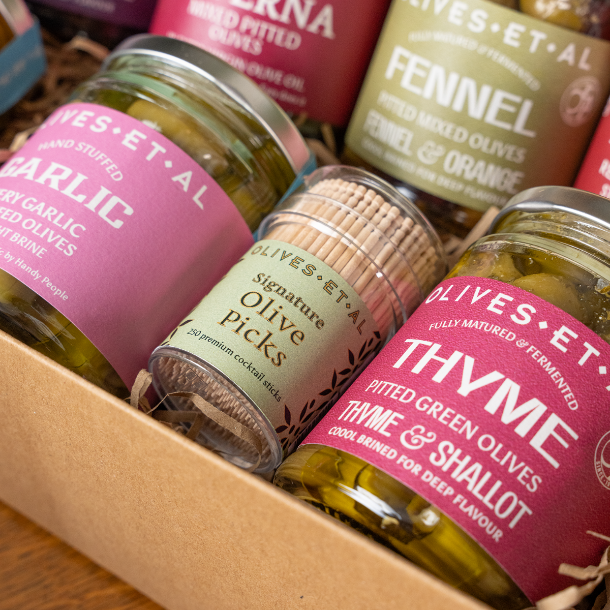 Olives Et Al - The Pitted Olive Taster Case with olive picks