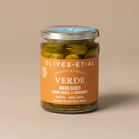 Verde Lemon & Coriander Whole Olives in Extra Virgin Olive Oil - Olives Et Al