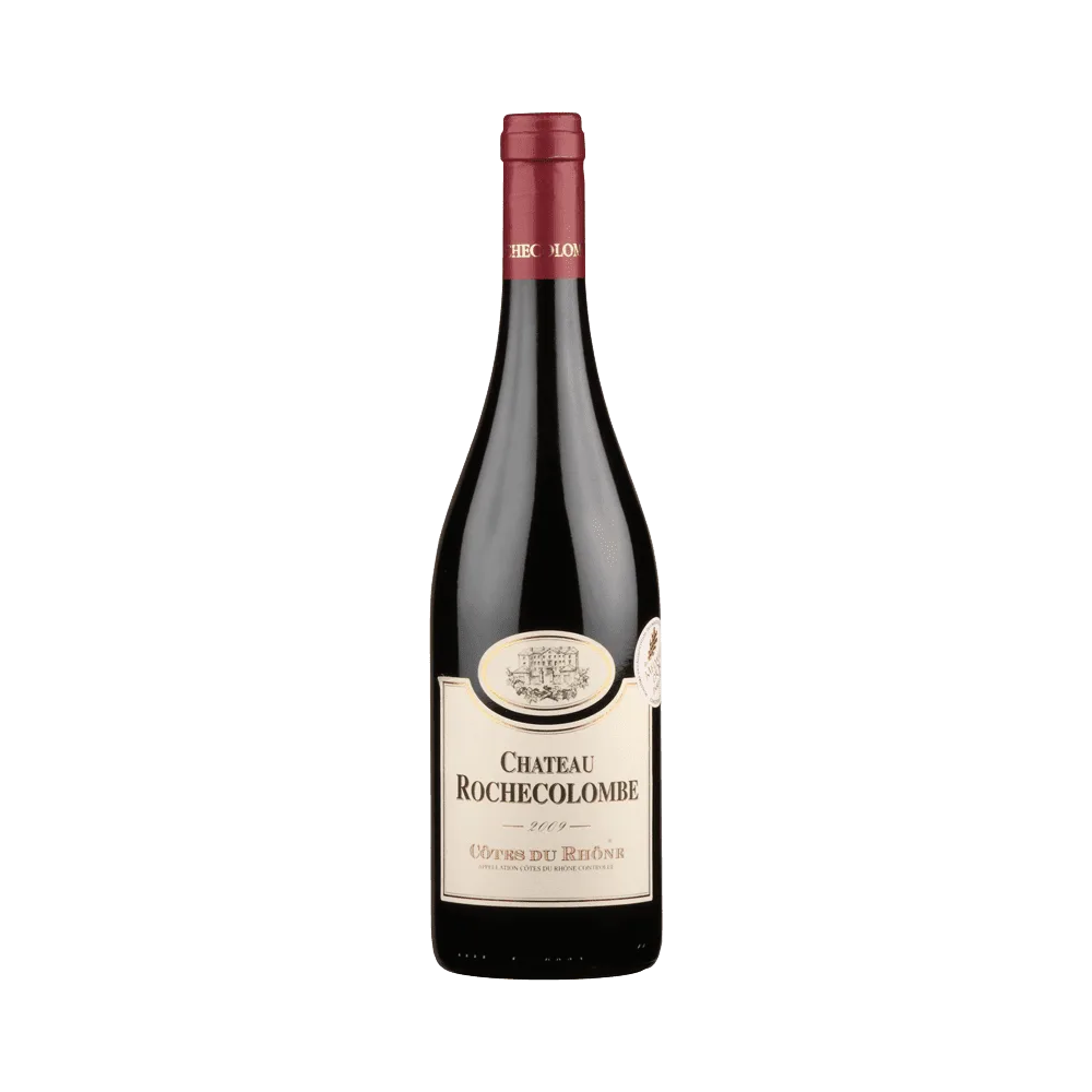 Bottle of Chateau Rochecolombe Cotes du Rhone Wine