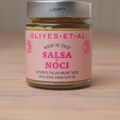 a jar of Salsa di Noci by Olives Et Al