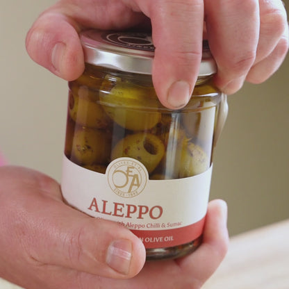 Aleppo Green Pitted Olives in Extra Virgin Olive Oil
