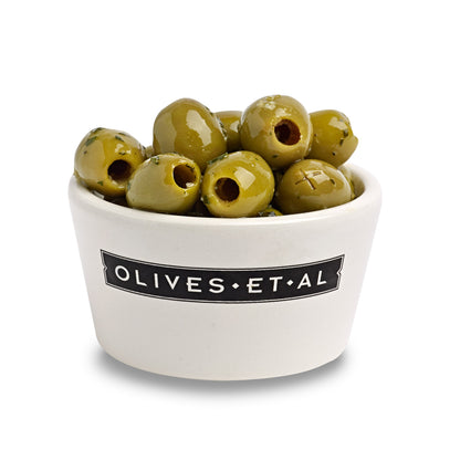 Ramakin of Pistou Basil & Garlic Pitted Olives, Loose
